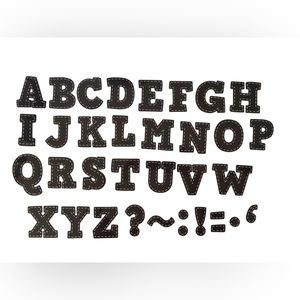 Teacher Created Resources Black Stitch Bold Block 3" Magnetic Letters